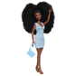 Naturalistas 11-inch Liya Fashion Doll and Accessories with 4C Textured Hair and Deep Brown Skin Tone, Kids Toys for Ages by Just Play