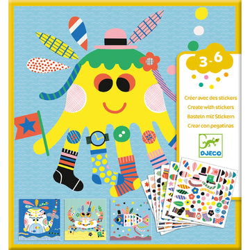 Create Sea Creatures with Stickers by Djeco