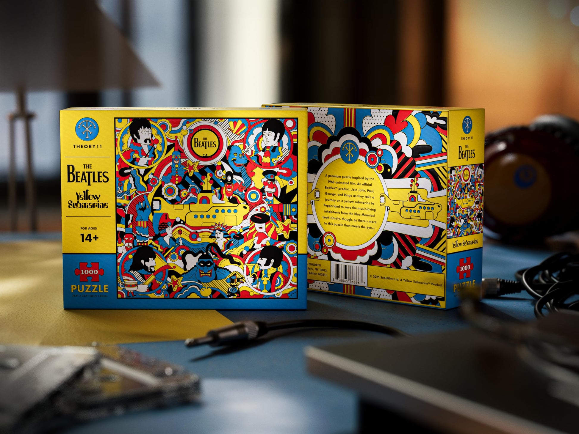 theory11 Beatles Yellow Submarine 1000 Piece Jigsaw Puzzle | Officially Licensed Beatles Merchandise | Premium Collector's Edition | Inspired by 1968