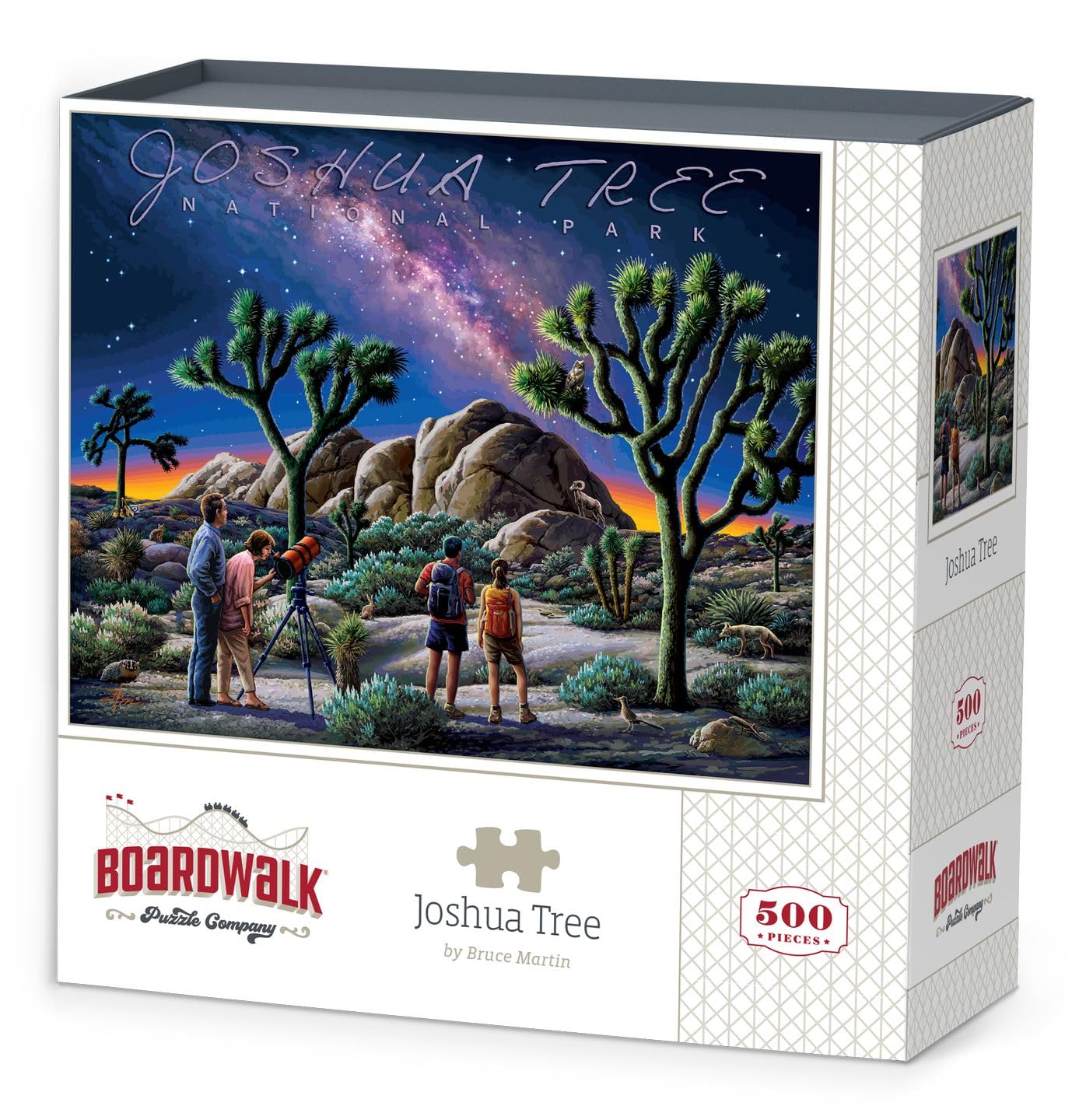 Boardwalk Joshua Tree 500 Piece Jigsaw Puzzle Desert Night California Puzzles with Premium Box, Gift for Adults and Family 16"x20"