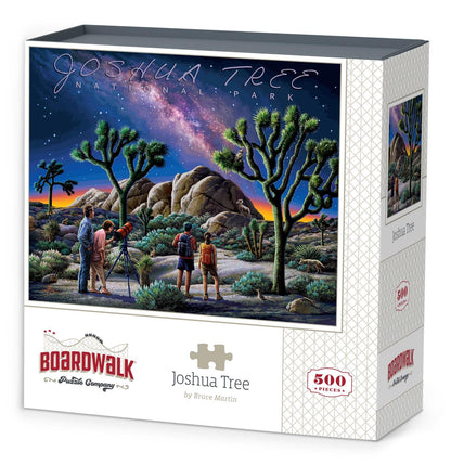 Boardwalk Joshua Tree 500 Piece Jigsaw Puzzle Desert Night California Puzzles with Premium Box, Gift for Adults and Family 16"x20"