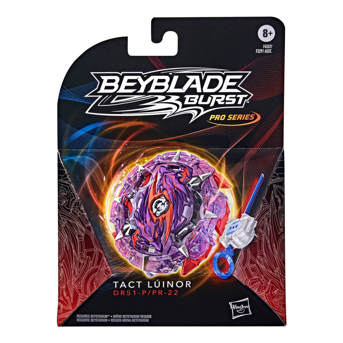 Beyblade Burst Pro Series Tact Lúinor Spinning Top Starter Pack - Balance Type Battling Game Top with Launcher Toy