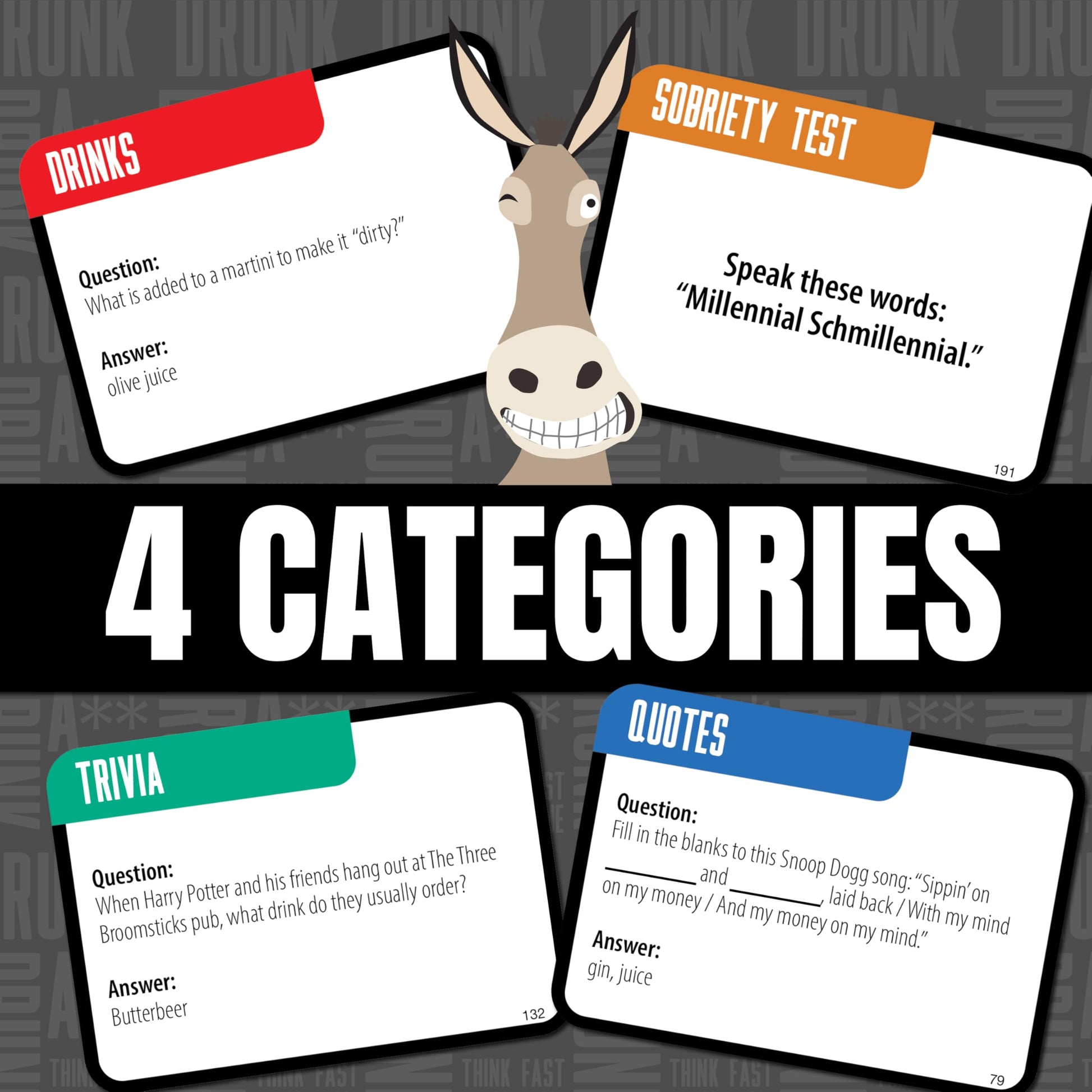 University Games | Drunk Ass Team Trivia Game, for Ages 21 and Up and 4 or More Players