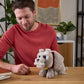 Mattel Minecraft Dennis the Wolf Plush Toy with Sound and Feeding Action