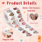 DSjuedui Romantic Realistic Animal Roll Stickers - 1000Pcs Cute Cat Dog Rabbit Sheep Heart Self Adhesive Stickers for Kids, Heart Shape Animal Vinyl