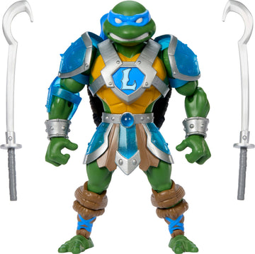 Masters of the Universe Origins Turtles of Grayskull Leonardo Reptile Wars Posable Action Figure, Teenage Mutant Ninja & Motu Crossover Hero Leo Toy