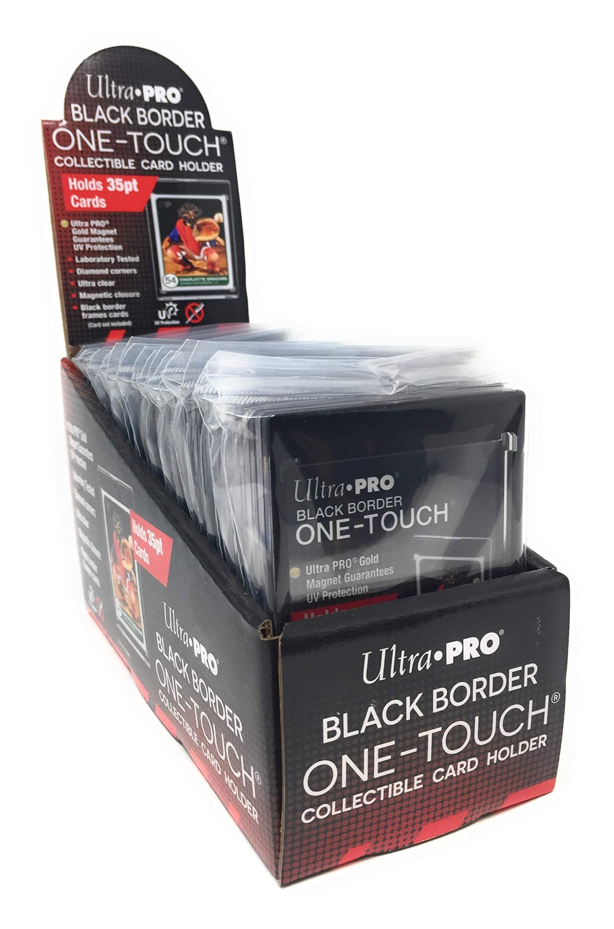 25 Ultra Pro UV One-Touch Magnetic Holders - Black Border 35pt