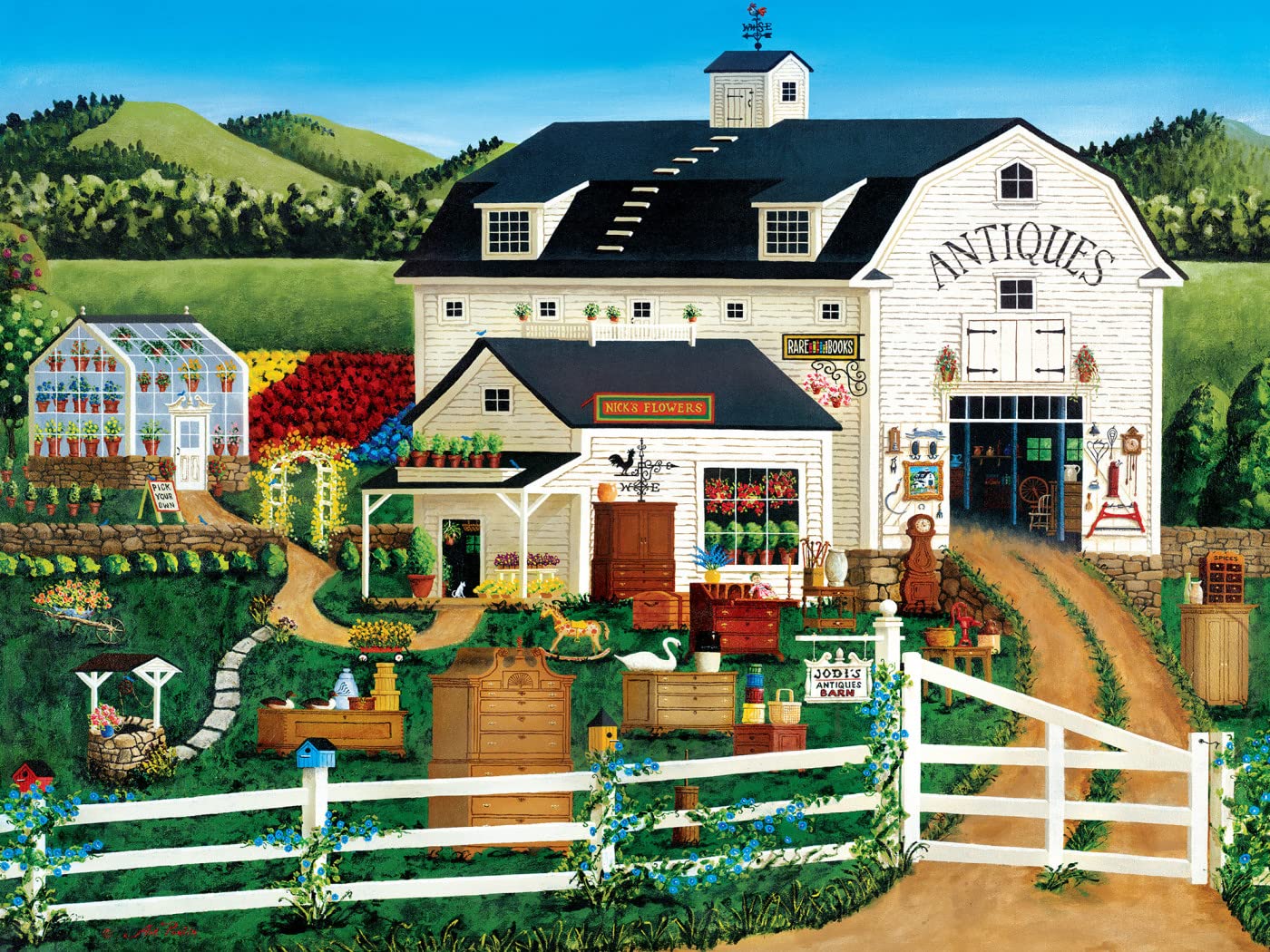 MasterPieces 300 Piece EZ Grip Jigsaw Puzzle - Jodi’s Antique Barn - 18"x24"