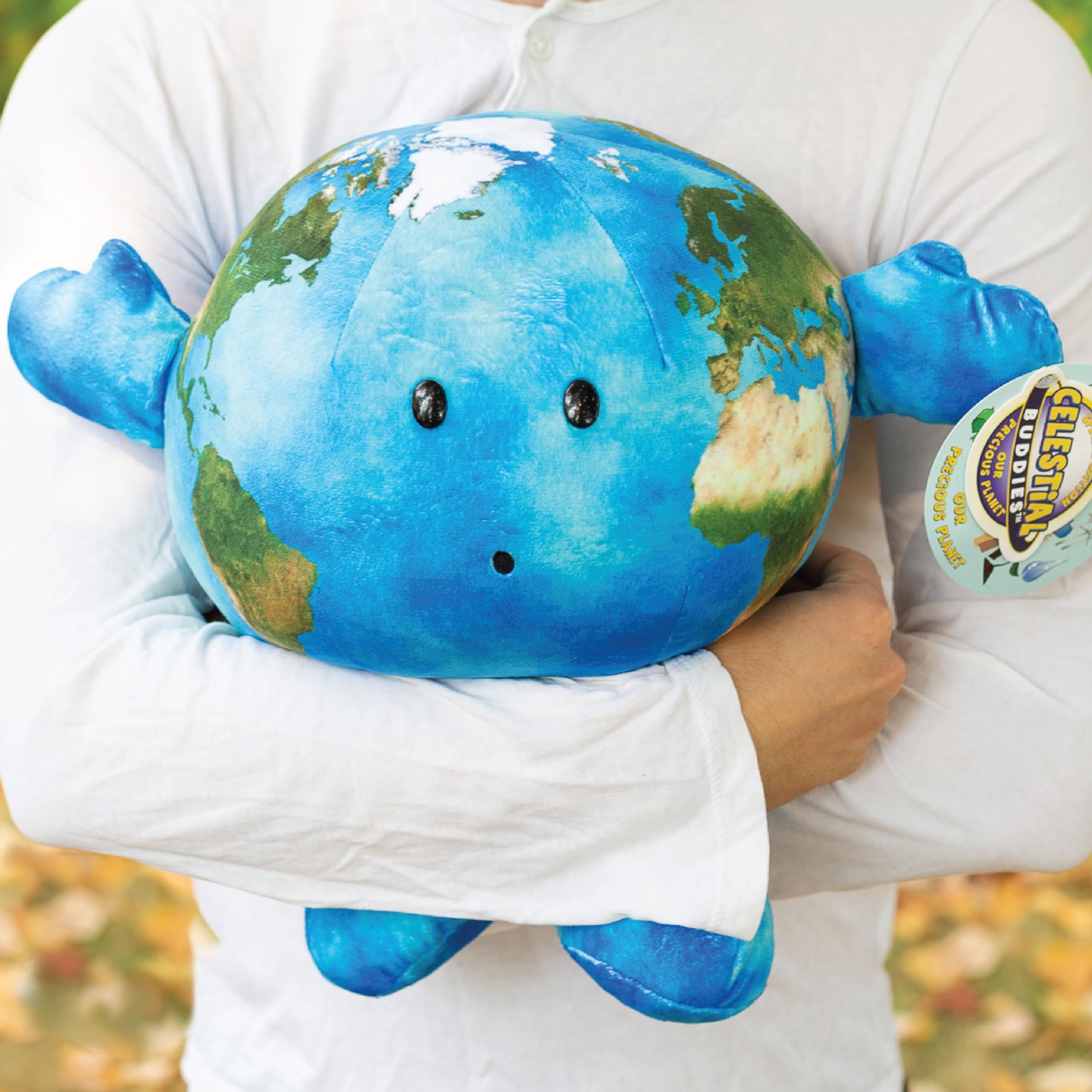 Celestial Buddies Our Precious Planet | 16" Soft Stuffed Plush, Fun Planet Facts & Climate Change Tag for Kids - STEM Learning, Educational Gift