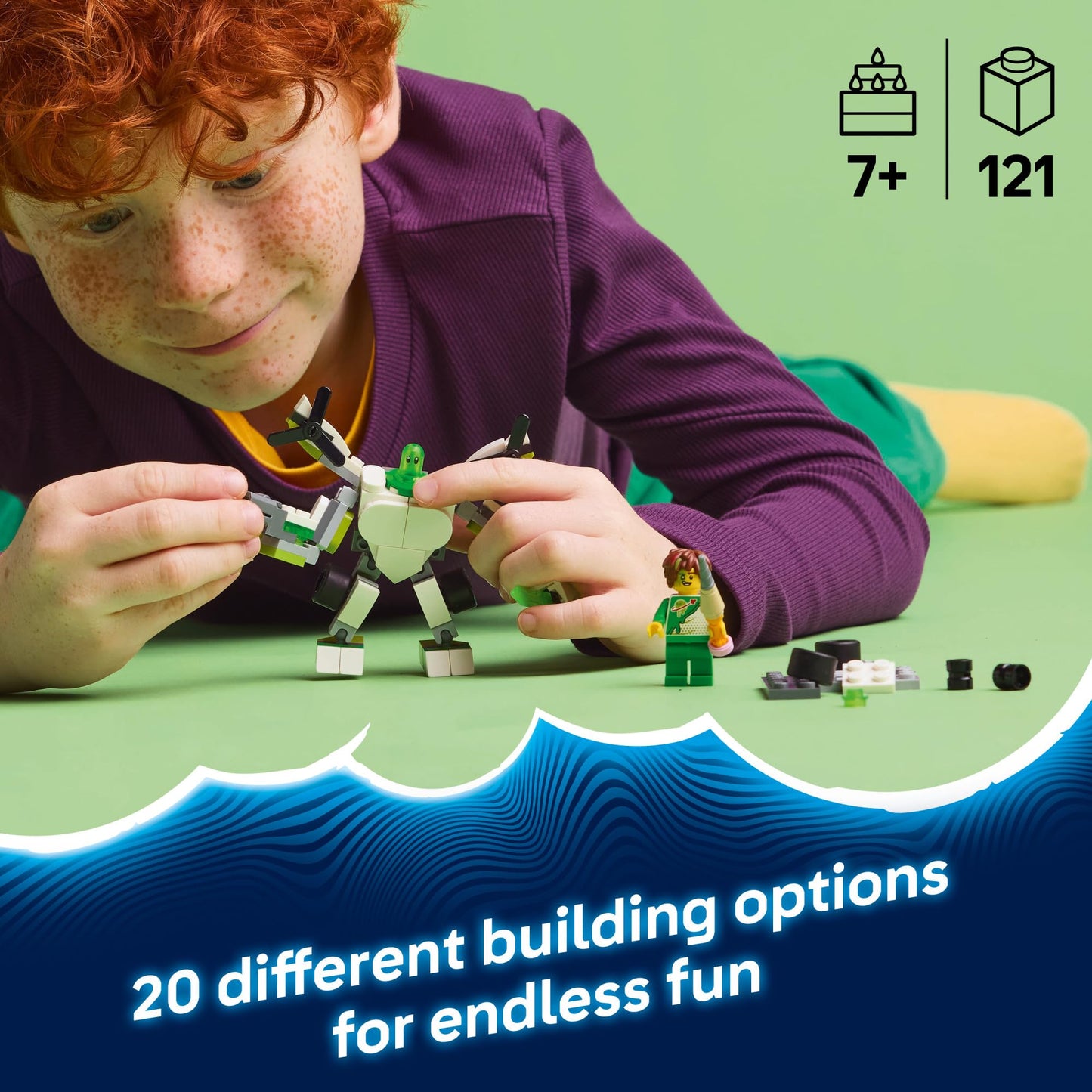 LEGO DREAMZzz Z-Blob's Robot and Vehicle Adventures Robot Toy Building Kit - Mech Suit Set for Kids, Boys and Girls, Ages 7+ - 19 Rebuild Options for