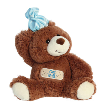 Aurora® Snuggly Get Well Bear Stuffed Animal - Comforting Companions for Imaginative Play - Perfect for Kids, Adults, Birthdays, and Anniversaries