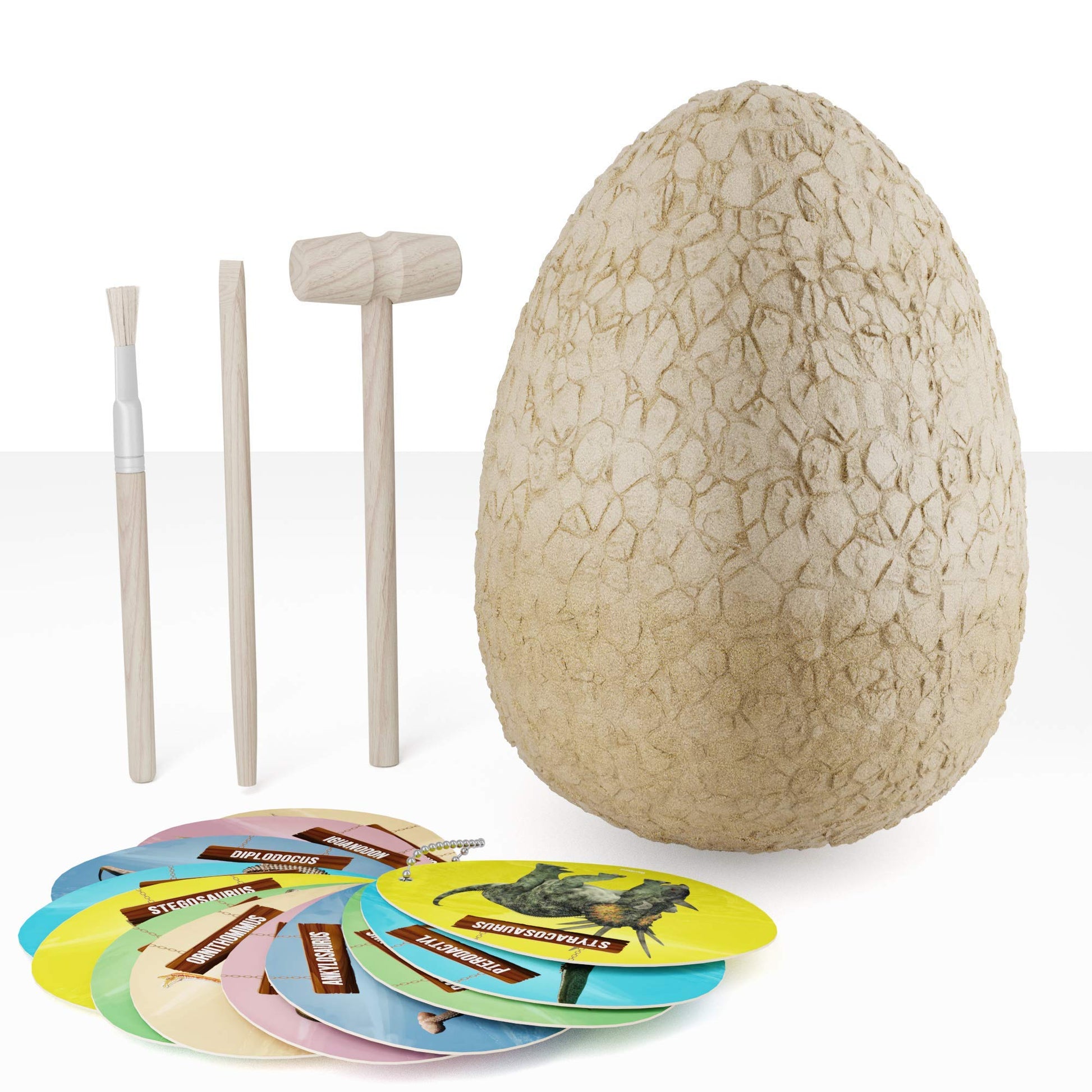 Dan&Darci Jumbo Dino Easter Egg - Unearth 12 Unique Large Surprise Dinosaurs in One Giant Filled Egg -Easter Gifts for Kids - Discover Dinosaur