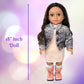 18 Inch Dolls with Soft Hair - Soft Body 18 inch Doll, Poseable Vinyl Arms & Legs, Dress Outfit - Cute 18" Doll Set for Girls
