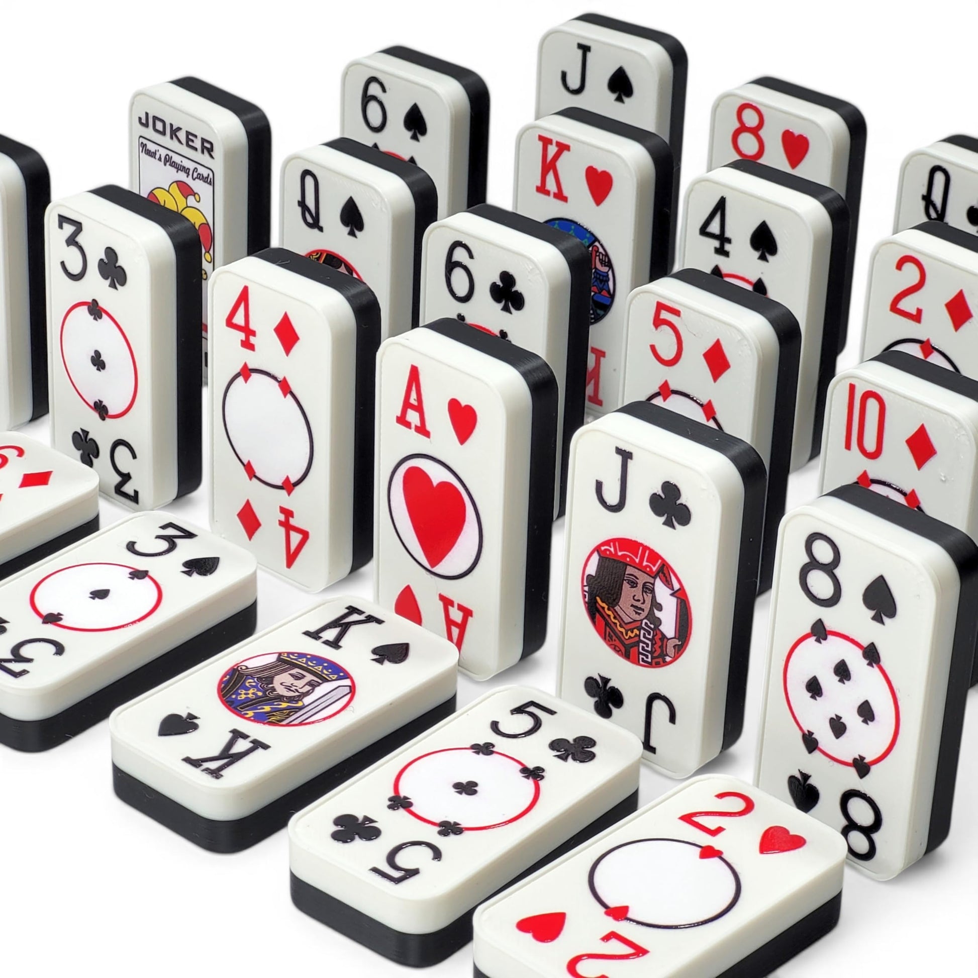 Cardian Poker Dominoes, Playing Cards: Standard 52+2 Jokers, US Made(Black)