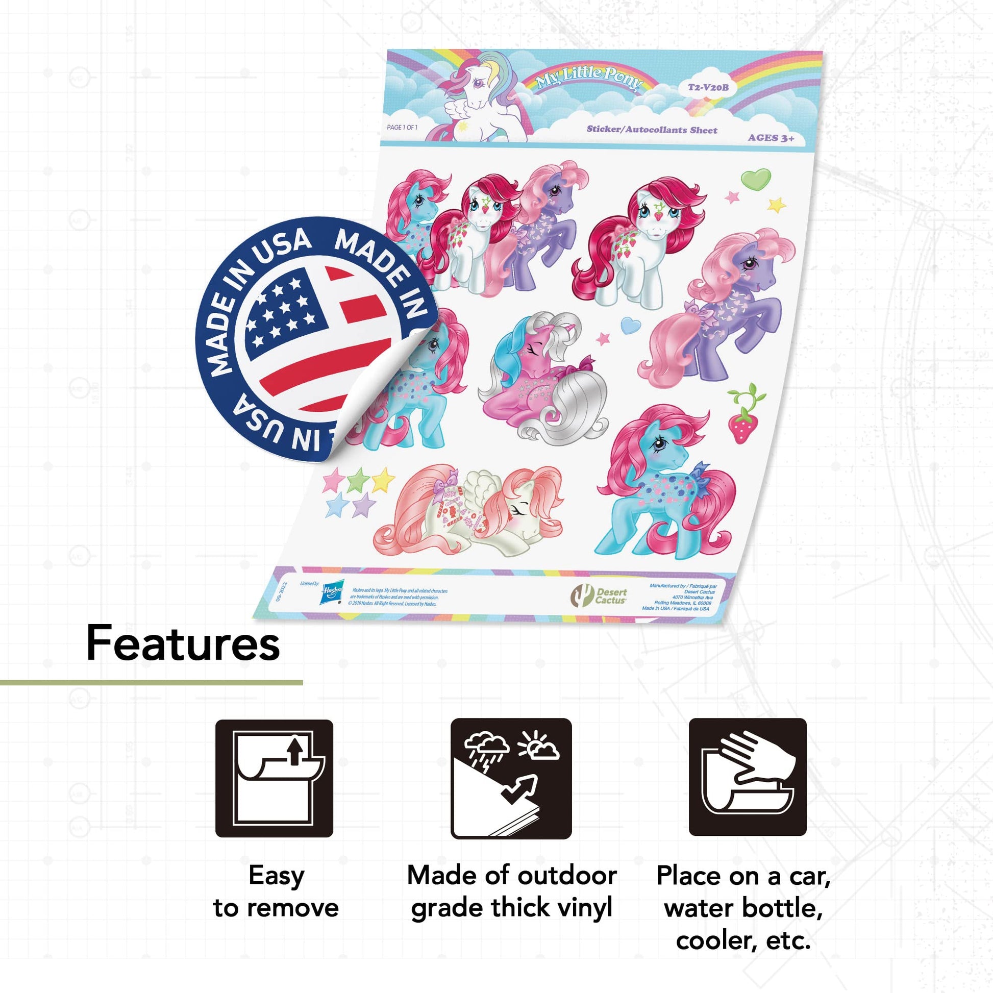 Desert Cactus My Little Pony Sticker - 15 Vinyl Decal Laptop Water Bottle Car Scrapbook Decorations Birthday Favor Party Supplies (2-20B)
