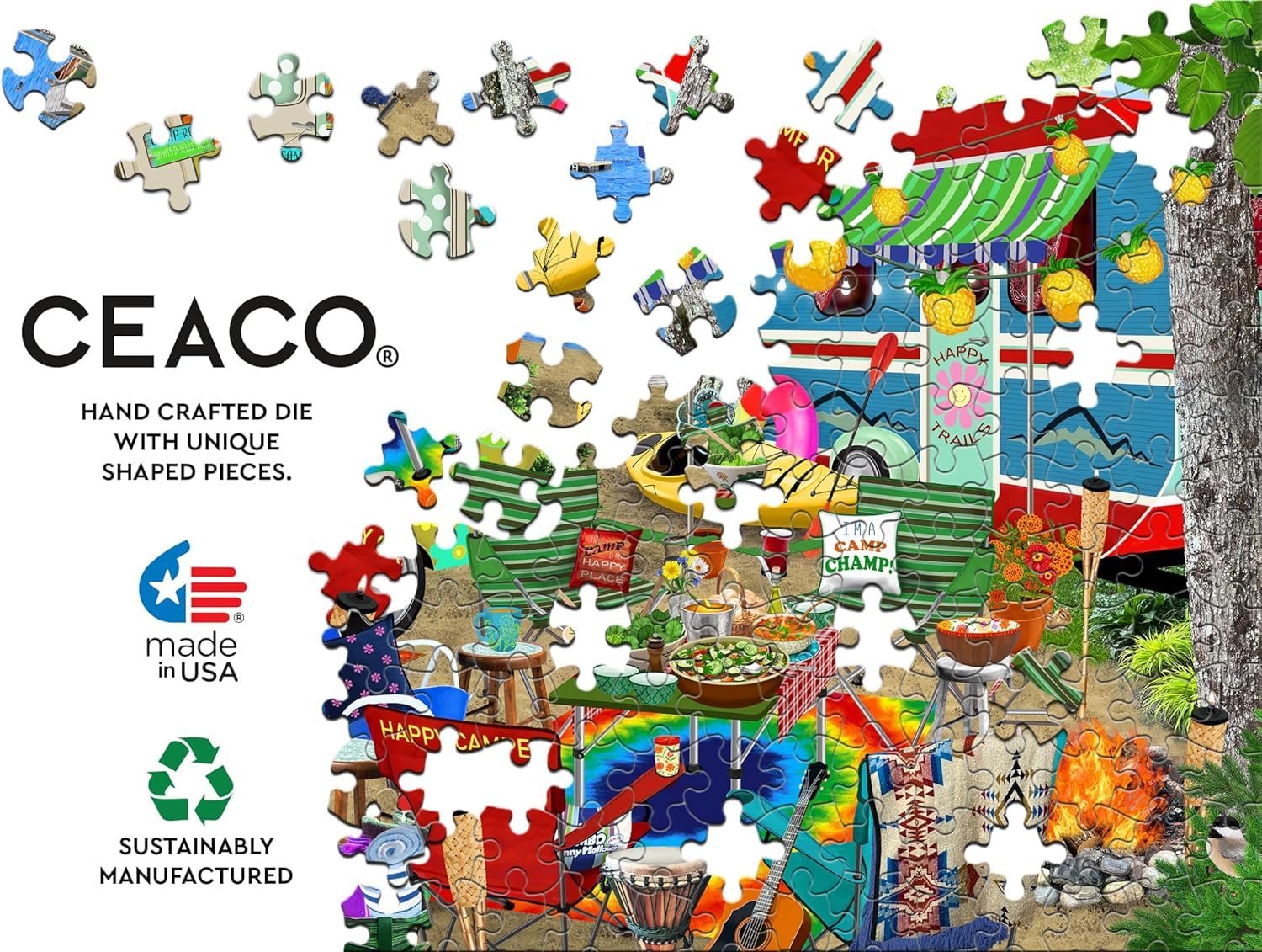 Ceaco - Gone Camping - 500 Piece Jigsaw Puzzle for Adults