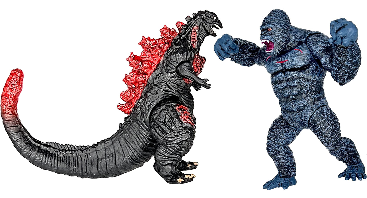 TwCare Set of 10 Dinosaur vs Kong Dinosaur Dragon Toys Movable Joint Action Figures, King of The Monsters Shin Ultima Gamera Mecha MechaGodzilla
