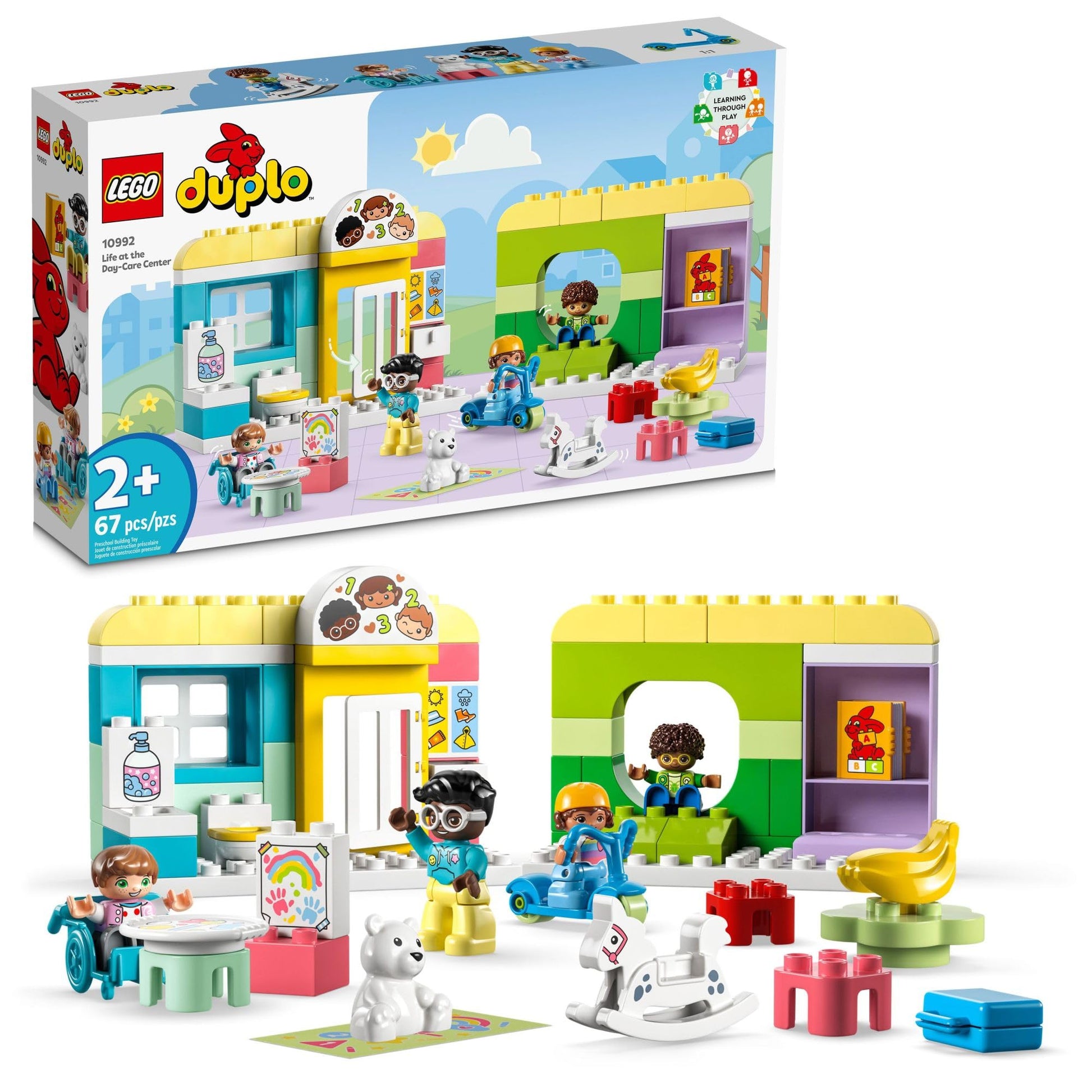LEGO DUPLO Town Life at The Day-Care Center 10992, Early Childhood STEM Building Toy Set for Toddlers, Boys and Girls That Stimulates Creativity and
