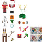 Mattel Minecraft Advent Calendar, 3 3.25-in Scale Action Figures including Santa, 17 Accessories & 4 Stickers, Pixelated Design