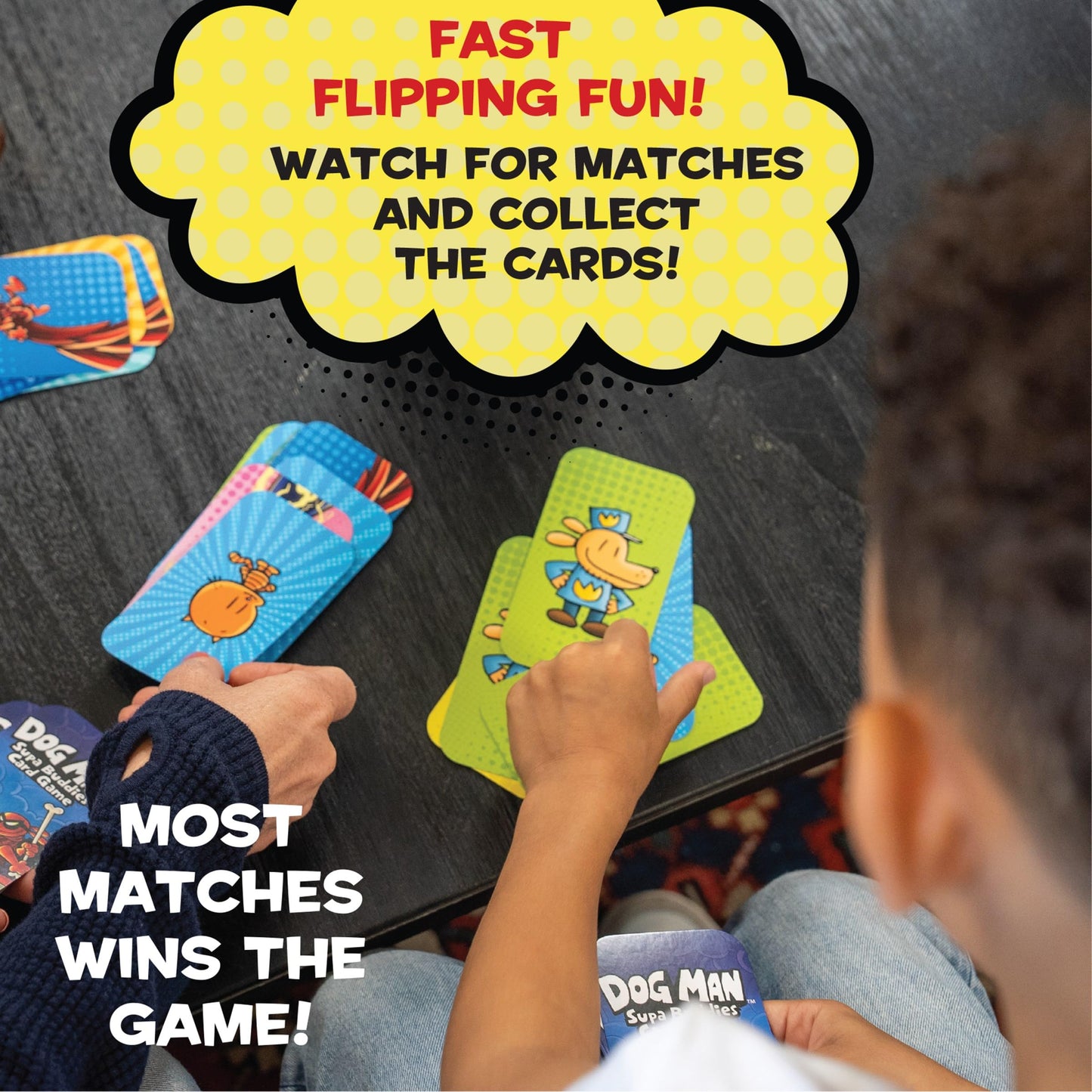 University Games, Dog Man Supa Buddies Card Game, Based on The Dog Man Books Series, for 2 to 4 Players Ages 5 and Up