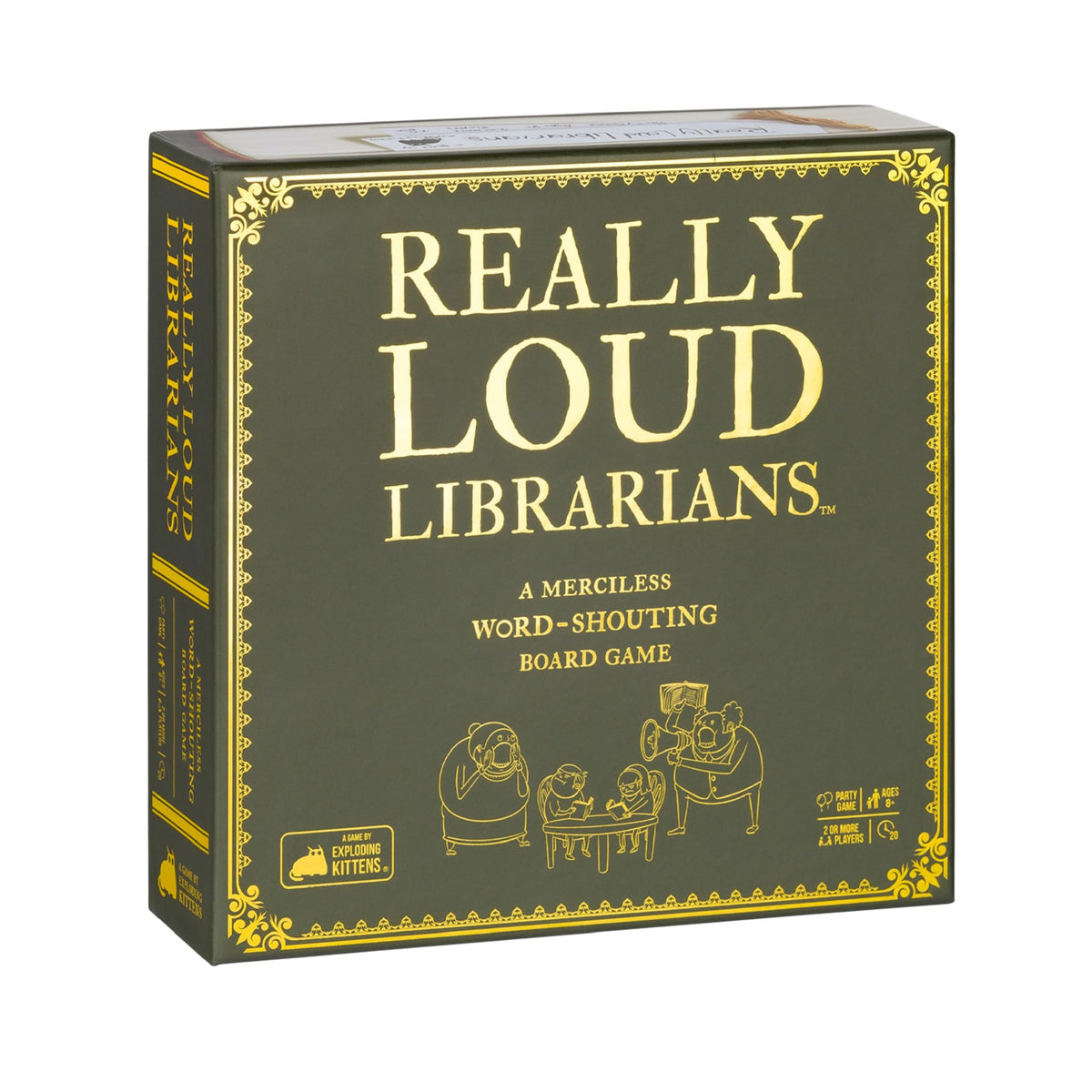 Exploding Kittens Really Loud Librarians, 2+ Players, Age 8+ Word Game