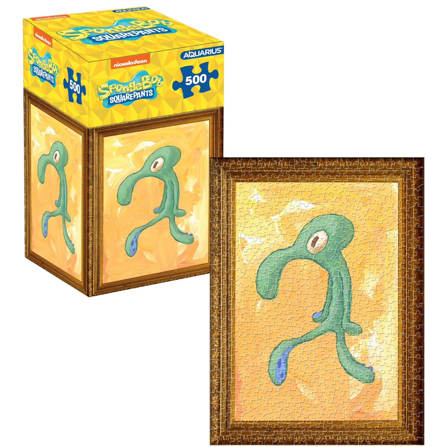Aquarius Spongebob Bold and Brash 500 Piece Jigsaw Puzzle for Adults and Teens - Squidward Painting Merchandise 14"x19" Collectible Gift