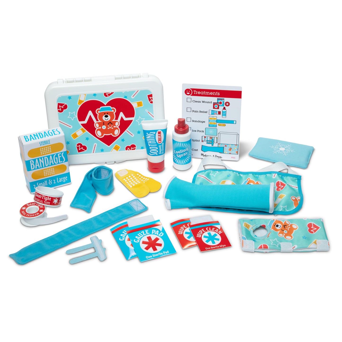 Melissa & Doug Get Well First Aid Kit Play Set - 25 Toy Pieces