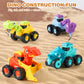 Dinosaur Push Cars for Toddlers 1-3 - 4 Pack Press & Go Dino Vehicles with T-Rex, Triceratops, Raptor & Brachiosaurus, Friction Powered Baby Car Toys
