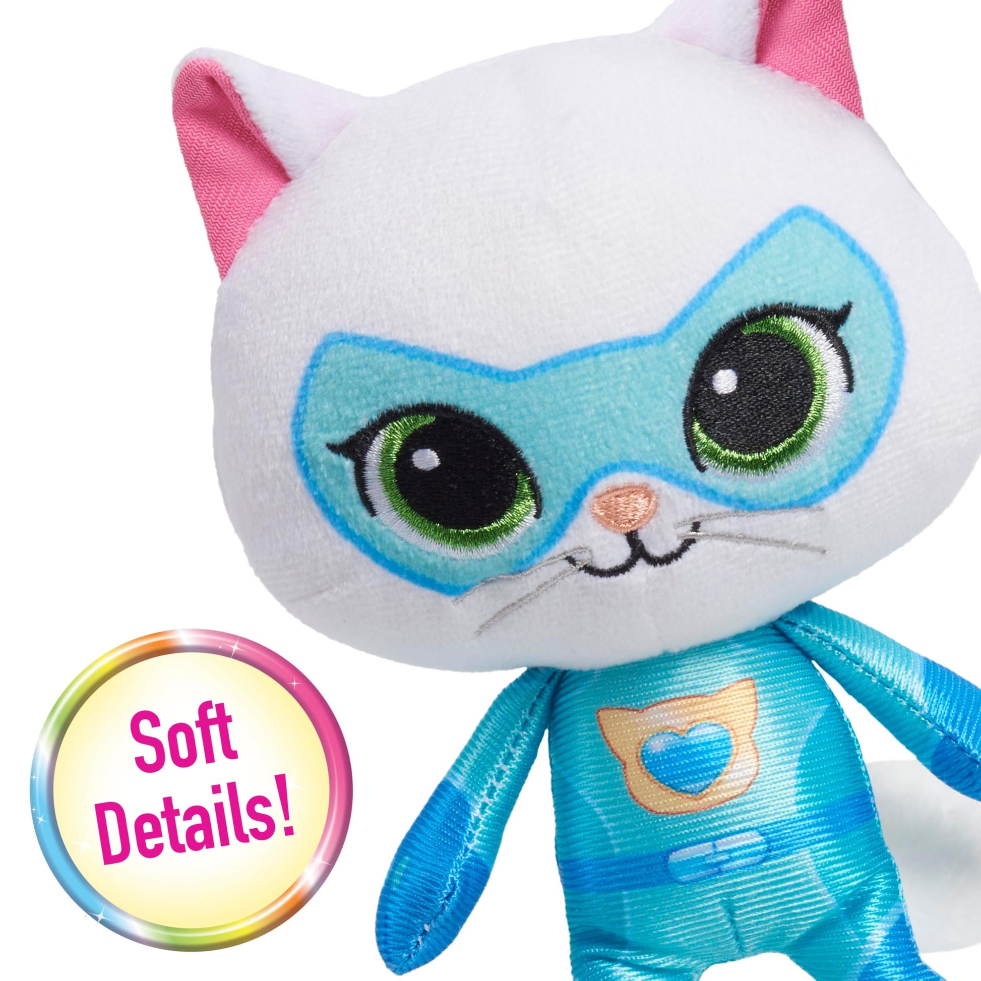 Disney Junior SuperKitties 6.5-inch Small Plush Stuffed Animal, Bitsy, Kitten, Easter Basket Fillers, Gifts, Presents, Kids Toys for Ages 2 Up by Just