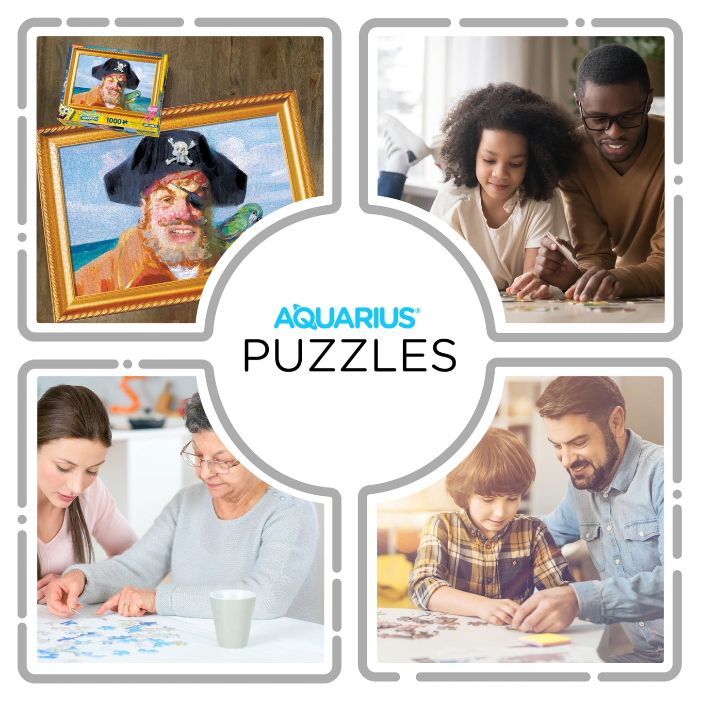 AQUARIUS Spongebob Squarepants 1000 Piece Jigsaw Puzzle, Nickelodeon Pirate Painting Art 20x28 inch Collectible Merchandise Gift for Teens and Adults