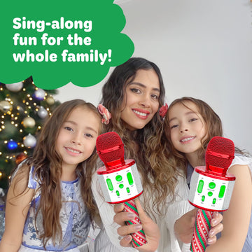 Move2Play, Christmas Karaoke Microphone | Includes Pre-Loaded Songs & Bluetooth | Kids Toy for All Ages 2, 3, 4, 5, 6+ Year Old Girls, Boys & Toddlers
