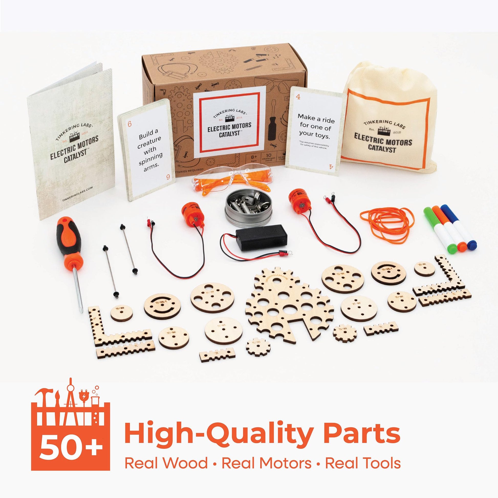 Tinkering Labs STEM Kits for Kids Age 8-10 | Inventors Kids Science Kit, Robot Building, and Engineering with Electricity Circuits | Coolest DIY Toys