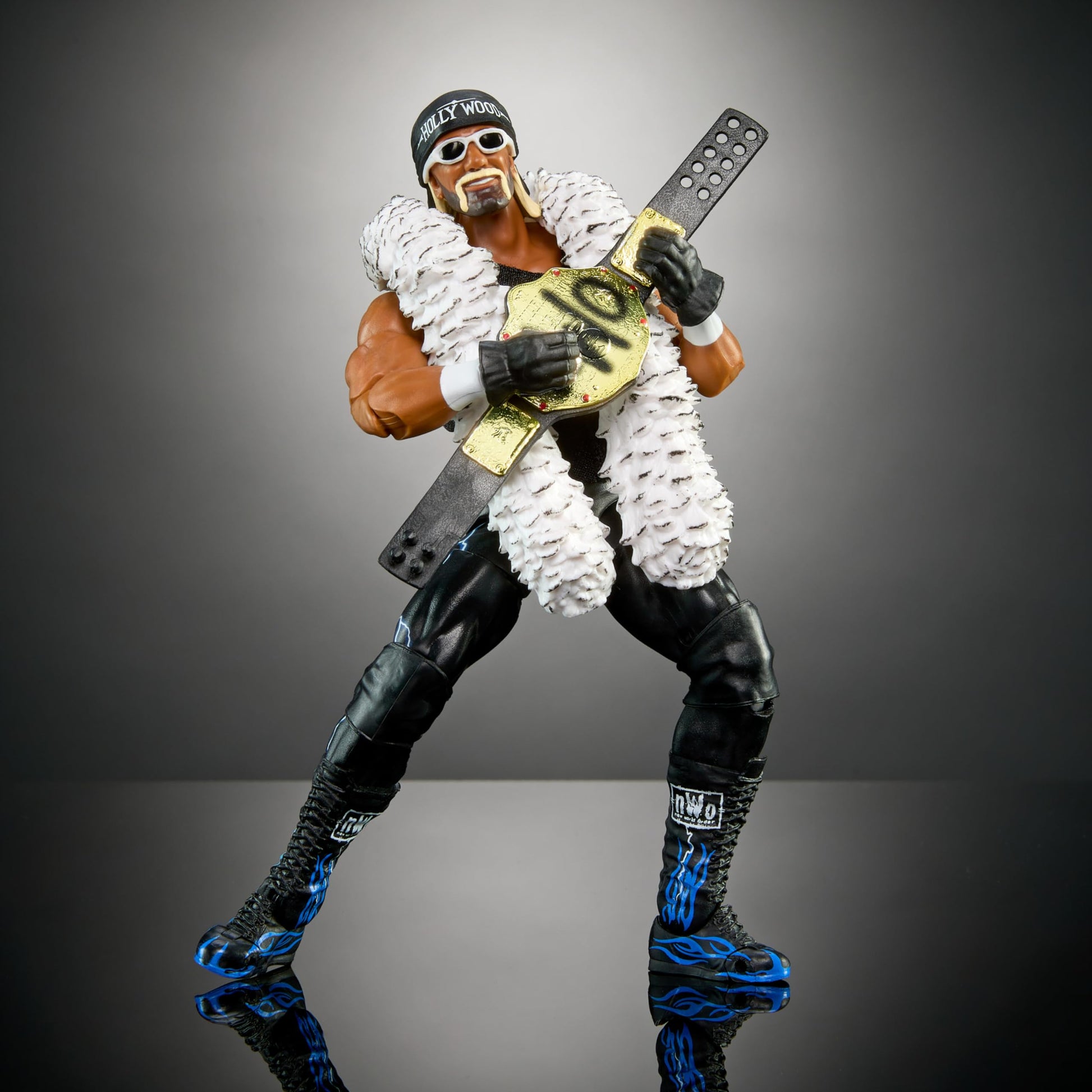 Mattel WWE Ultimate Edition Action Figure & Accessories Set, “Hollywood” Hulk Hogan 6-inch Collectible with 30 Articulation Points, Swappable Pieces