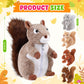 ZJoey 5 Pcs Squirrels Plush Mommy Stuffed Animal with Baby Plush Animals Soft for Christmas Girls Birthday Xmas Bedtime Gift Chair Bolster Nursery