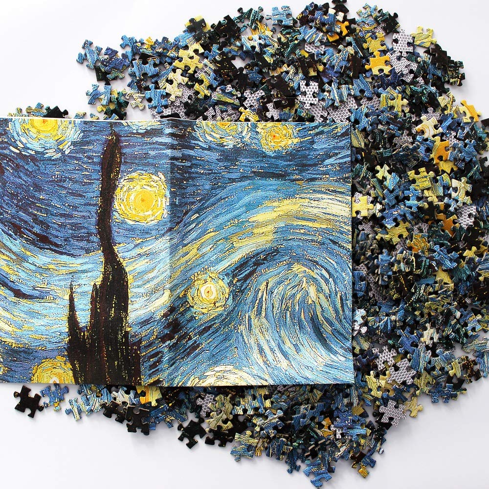 Starry Night Puzzle for Adults 1000 Piece Vincent Van Gogh Art Puzzles