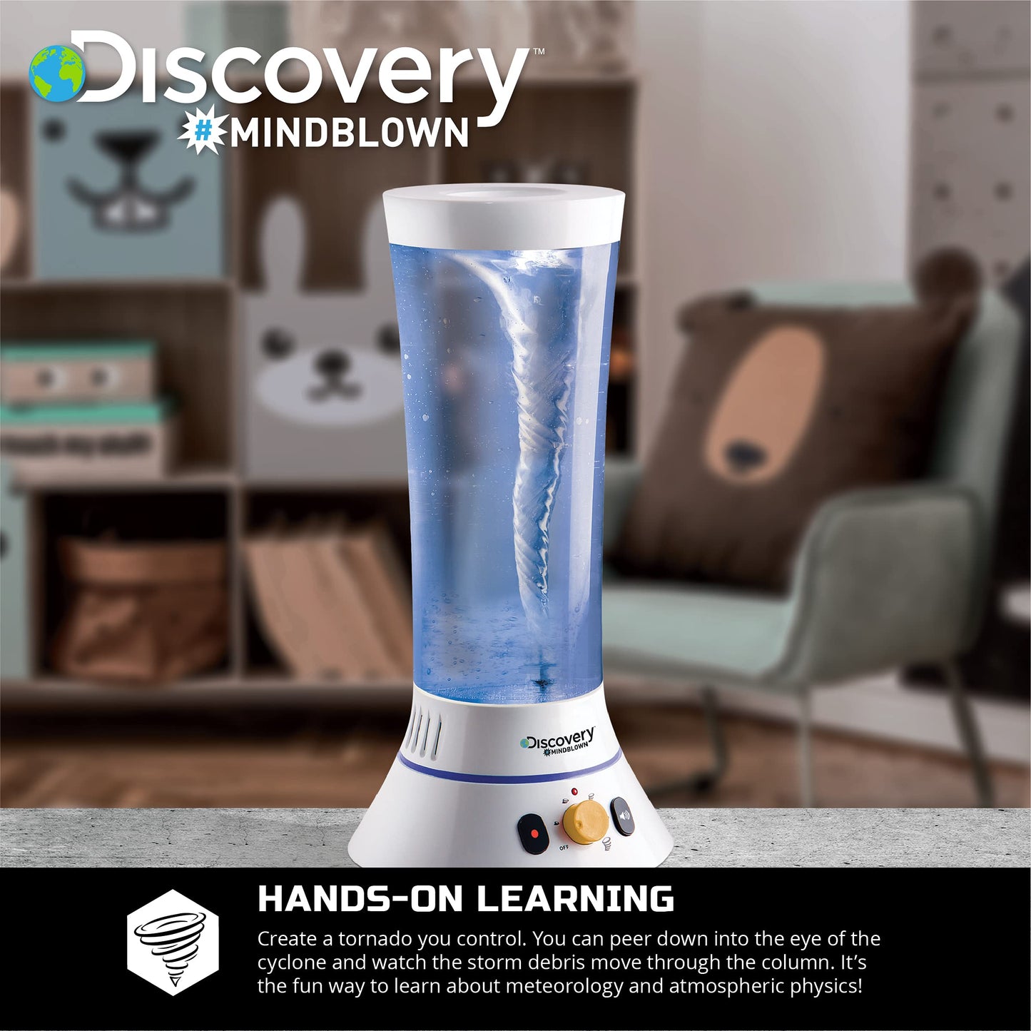 Discovery™ Tornado Lab, 5-Speed Cyclone Controller, Educational Learning Activity Kit, Fun and Exciting Toy, STEM Experiment Set for Boys, Girls, Kids