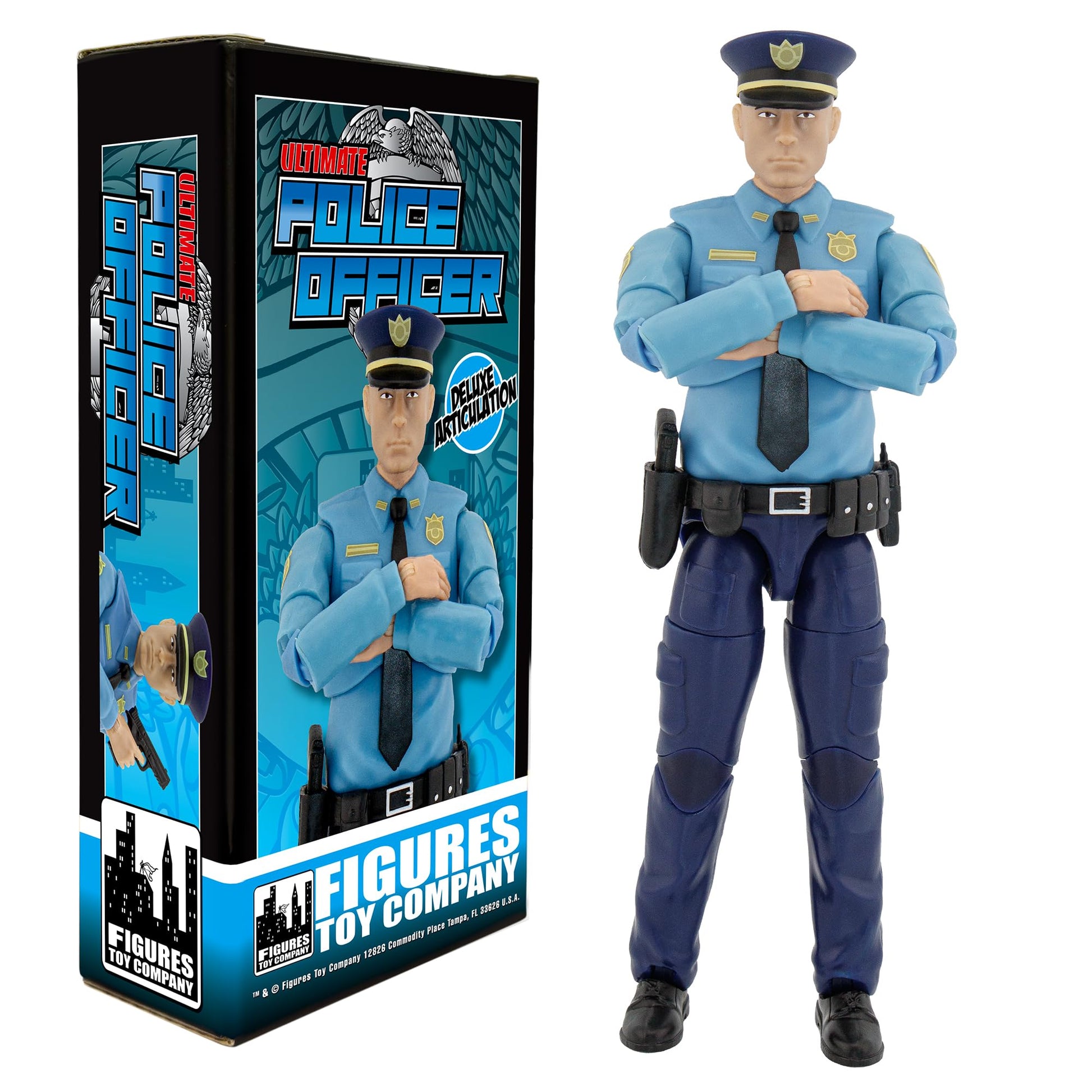 Figures Toy Company Ultimate 6.5 Inch Police Officer Figure with Deluxe Articulation