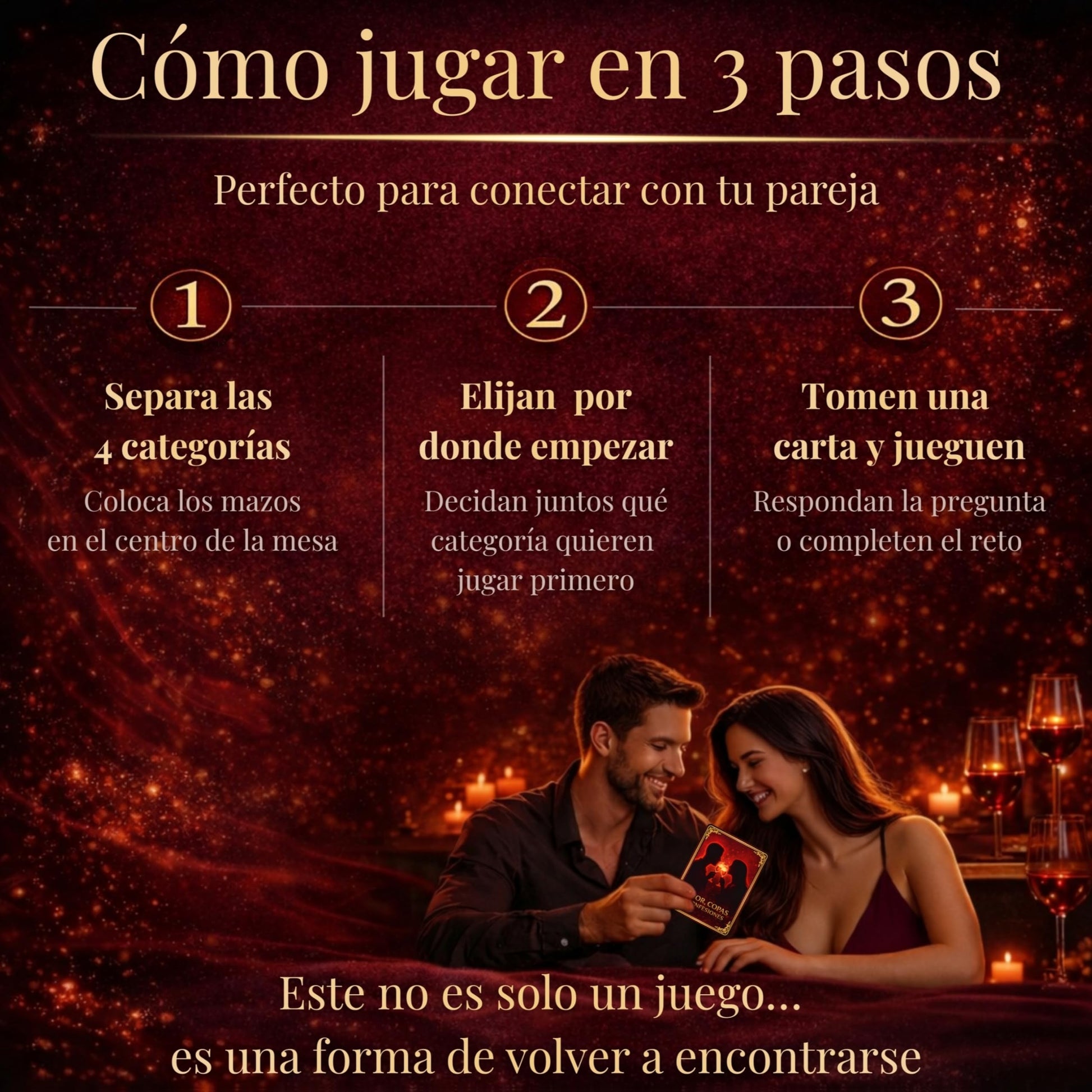 Funchevere Amor, Copas y Confesiones Spanish Couples Card Game, Relationship-Building Conversation, Romantic Couples Card Game. Juego de Cartas para