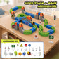 Magnetic Train Set, 126 PCS Electric Train Set for Kids, USB Rechargeable Magnetic Train Track, Easy Assembly Train Track Set, Creative STEM Toy
