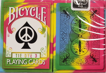 Bicycle 3rd Edition Tie Dye 3 Deck Playing Cards Tye Die Magic