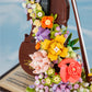 Conlinktion Flower Bouquet Violin Building Blocks Set, 950PCS Music Instruments Bricks Set, Gifts for Adults and Kids