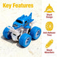 ZJYFPP Light-Up Shark Monster Truck Toys - Double-Directions Inertia Pull Back Vehicle - Birthday Gift for Toddlers, Boys & Girls Ages 3+ - Durable