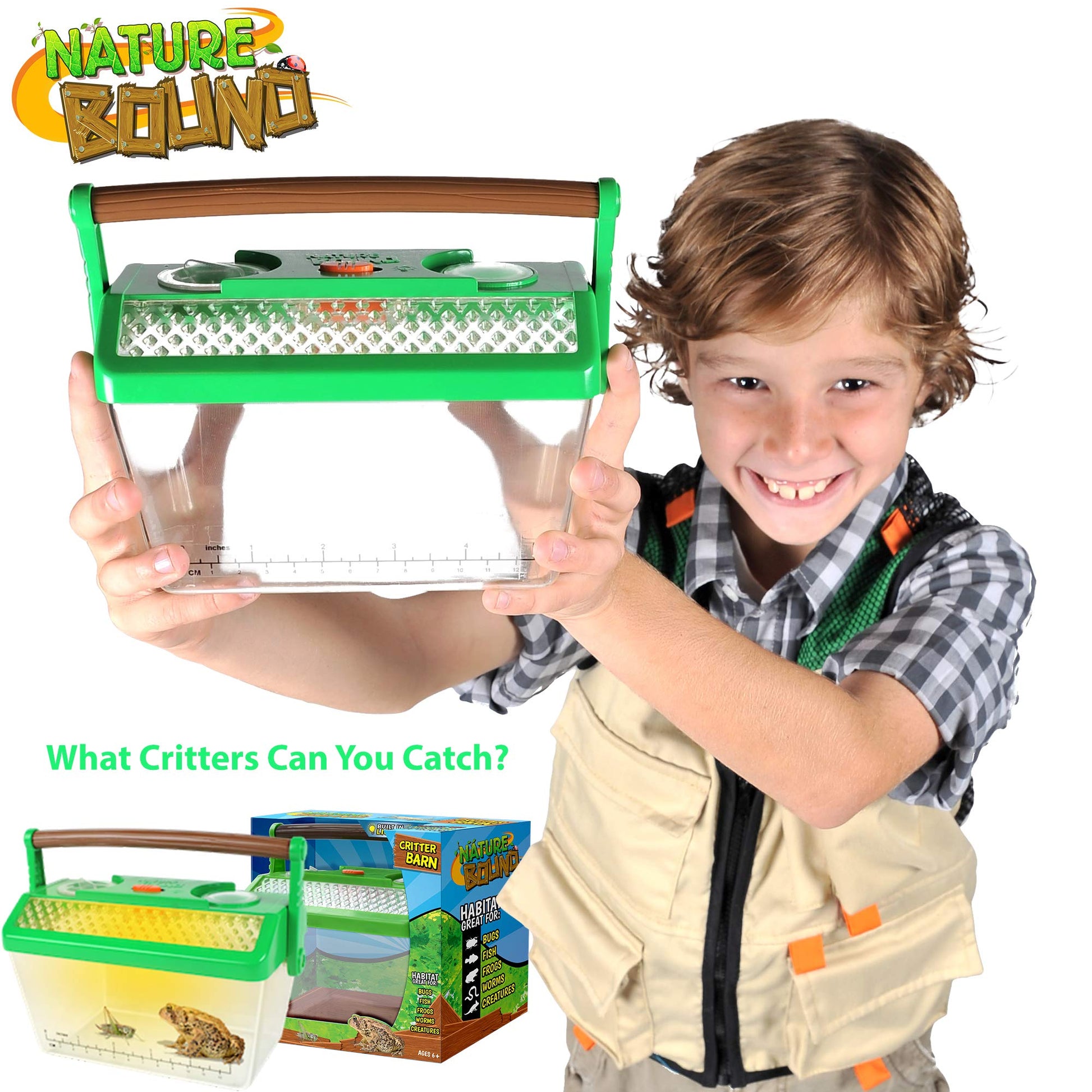 Nature Bound Bug Catcher Critter Barn Habitat | Bug Catcher Kit for Kids | Outdoor Nature Exploration Toys | Indoor/Outdoor Insect Collecting