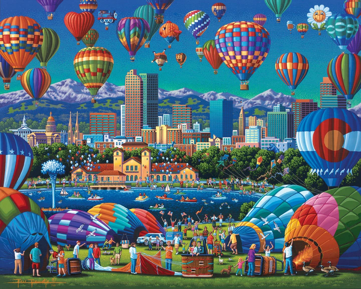 Dowdle Jigsaw Puzzle - Above Denver - 500 Piece