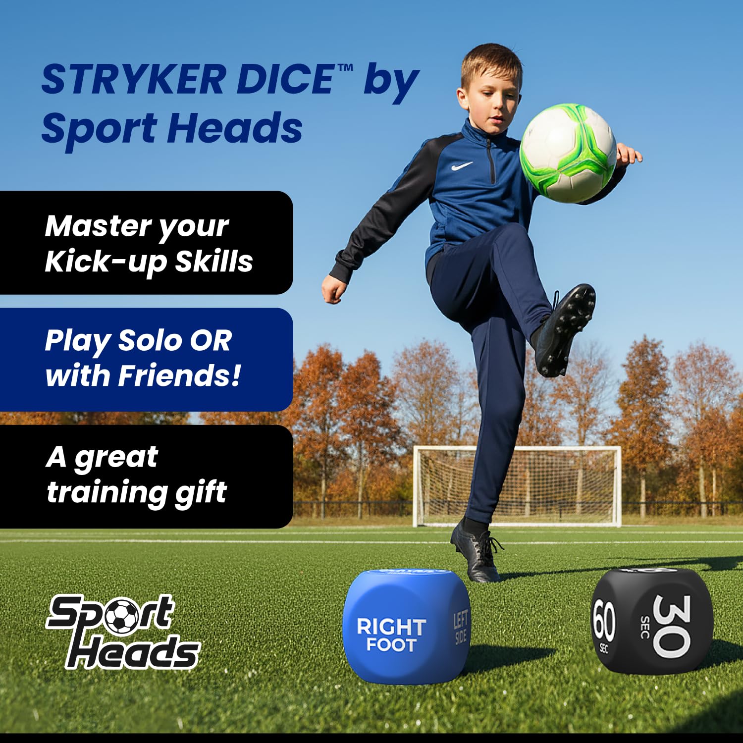 Soccer Training Equipment Dice Set - Footwork, Movement & Duration Exercise Dice for Skill, Coordination, Juggling Drills & Team Skills Development