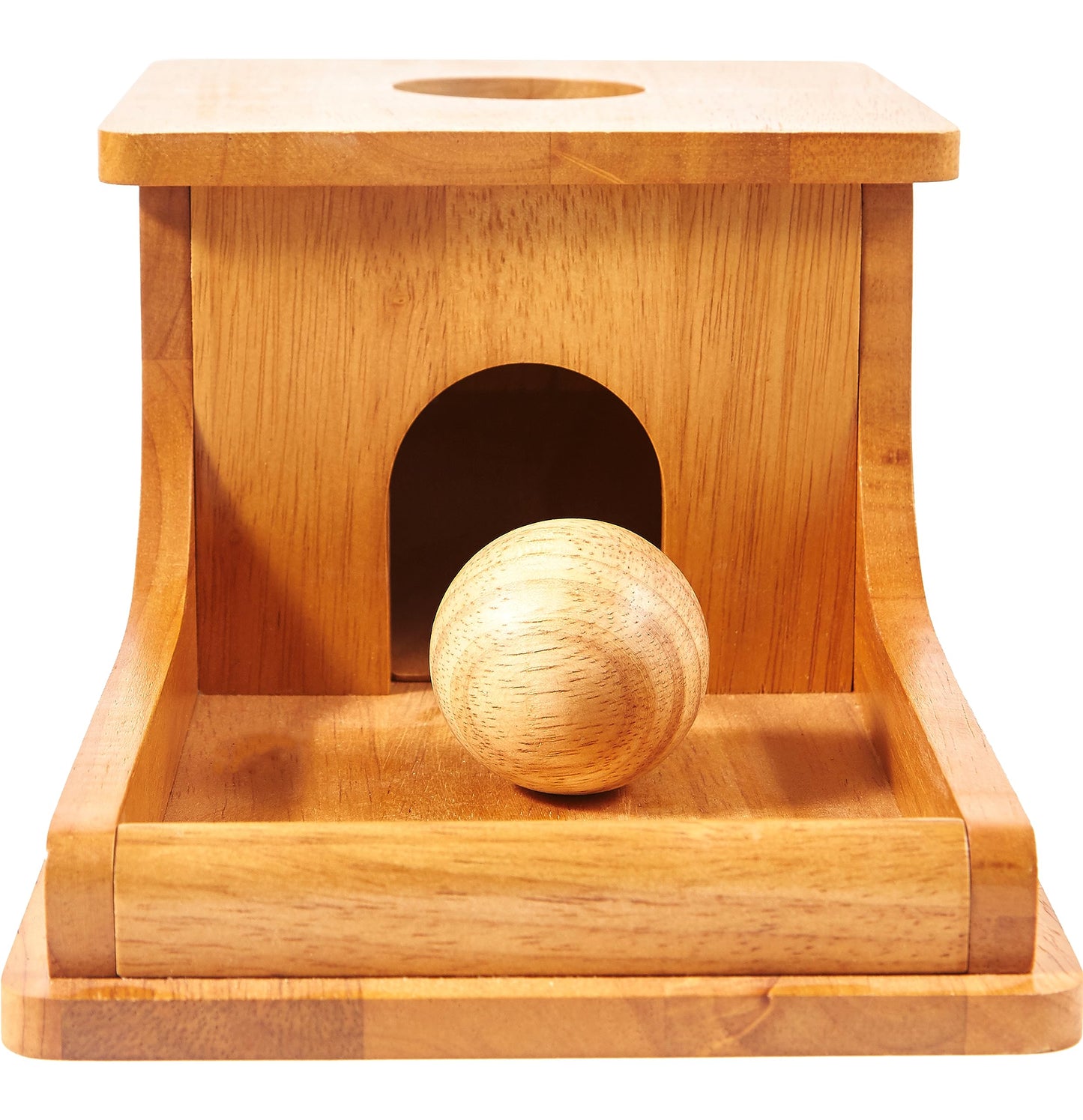Montessori Object Permanence Box - Wooden Ball Drop Toy for Babies - Develops Spatial Awareness & Cognitive Skills - Engaging and Educational Roll