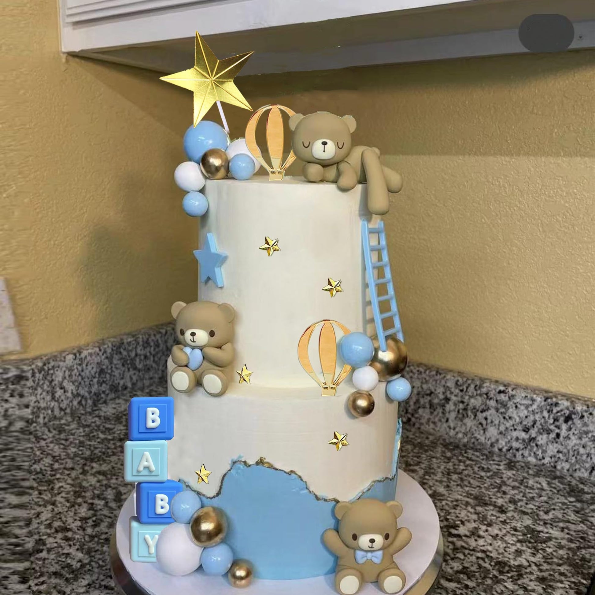 Bear Cake Toppers Baby Shower Cake Decorations