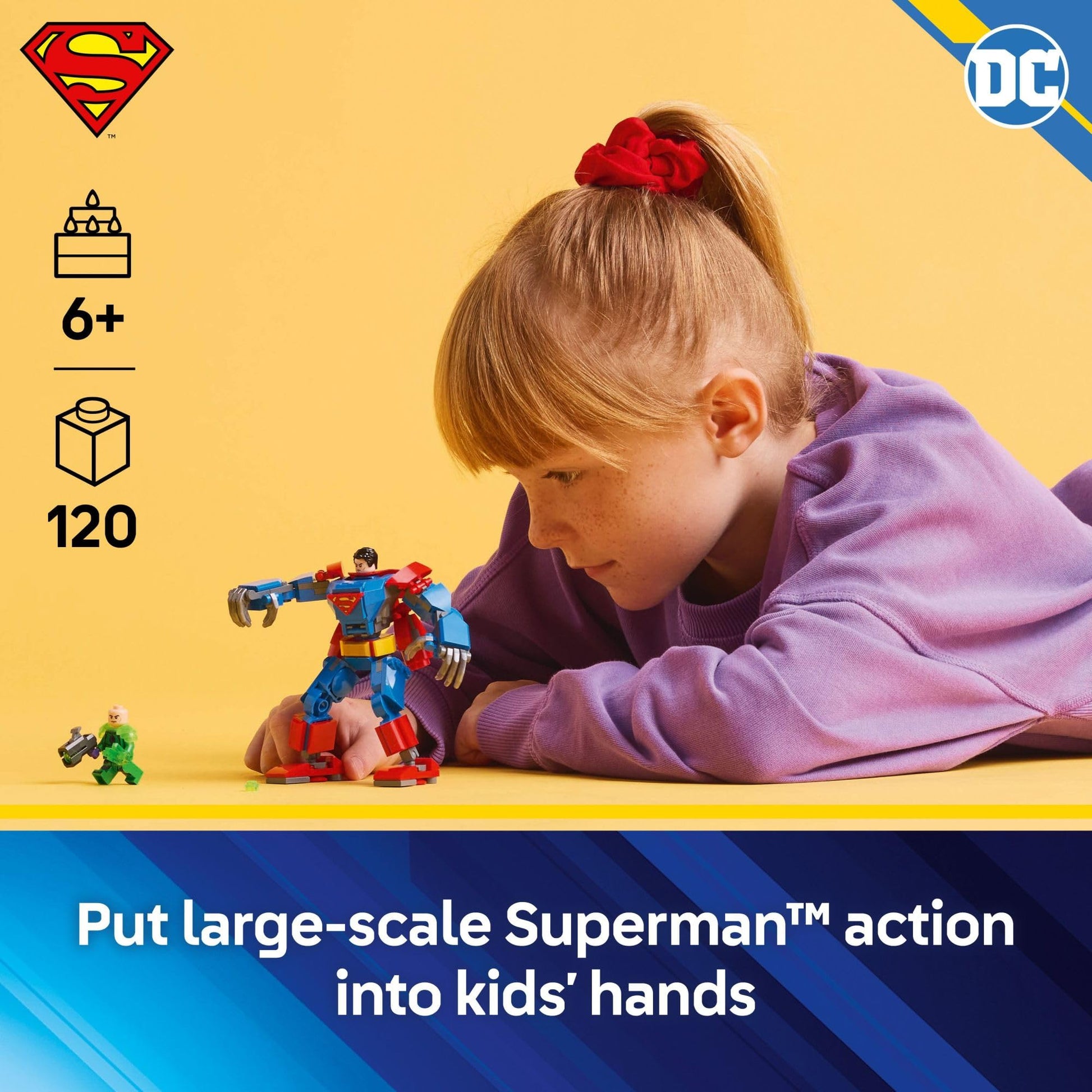 LEGO DC Superman Mech vs. Lex Luthor Building Toy - Superman Toy for Kids, Boys and Girls, Ages 6+ - Buildable Action Figure - Superhero Gift for