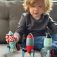 Tender Leaf Toys - Rocket Construction - 18 Pc Wooden Construction Toy Playset Builds 3 Space Ships - Develops Dexterity, Problem Solving