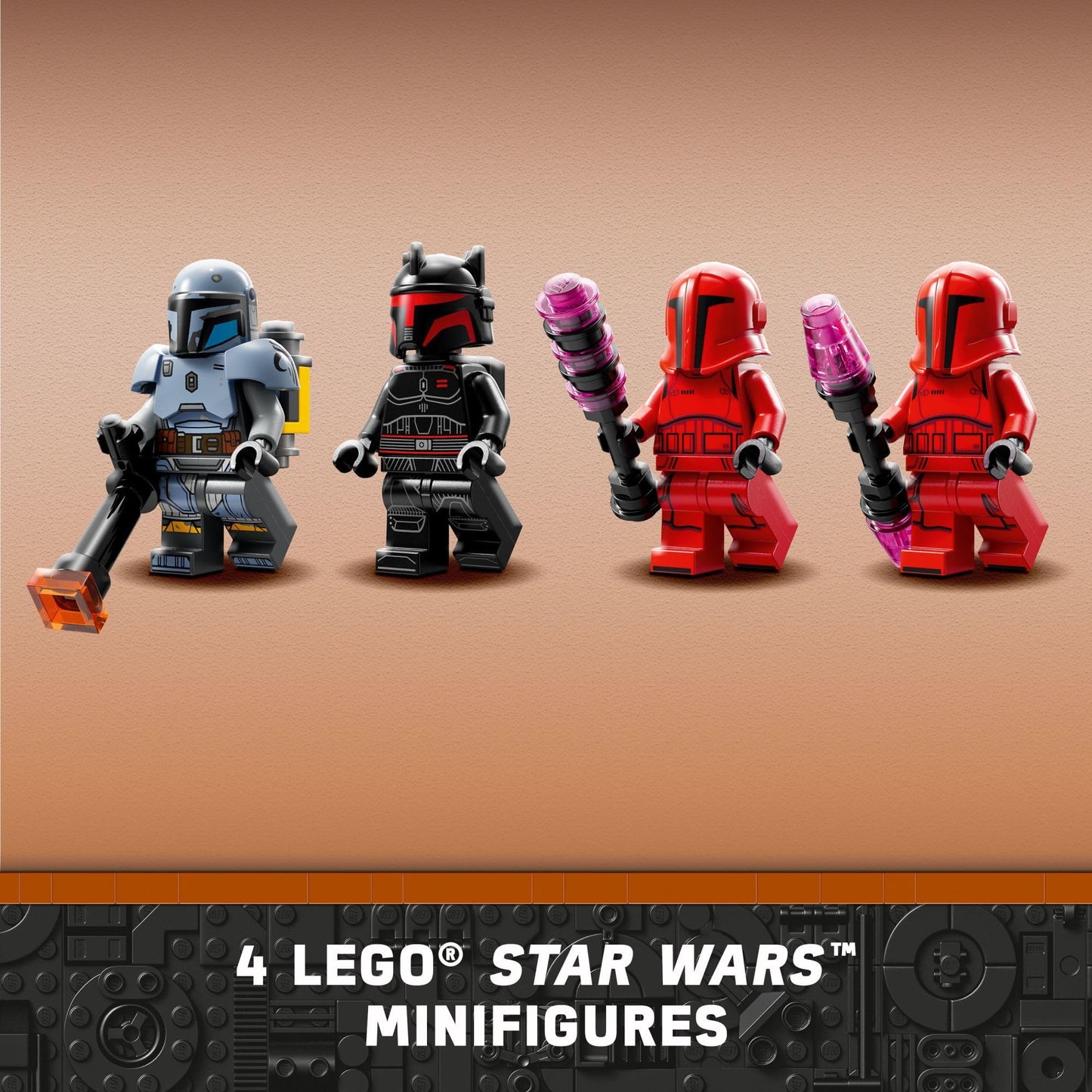 LEGO Star Wars: The Mandalorian Paz Vizsla and Moff Gideon Battle, Fun Building Set for Kids, Collectible Star Wars Toy with 4 Minifigures, Birthday